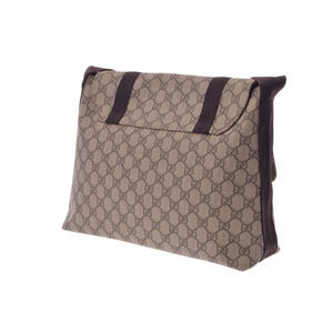 Gucci Crossbody trim Supreme bag canvas GG brown leather messenger